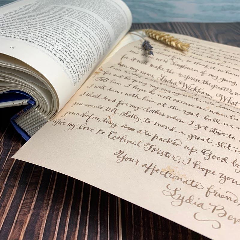 Pride and Prejudice Book with replica letter